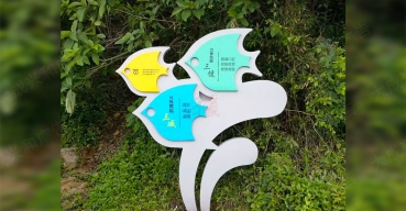 鹽田區(qū)健康步道異形導(dǎo)視立牌制作案例二