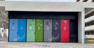不銹鋼分類垃圾房定制案例