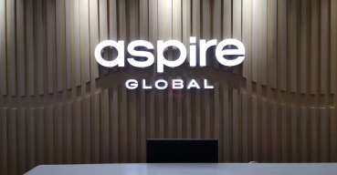 aspire企業(yè)前臺(tái)LOGO背景形象墻超級(jí)發(fā)光字制