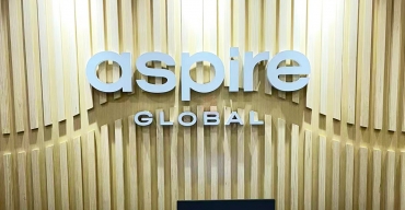 aspire企業(yè)前臺(tái)LOGO背景形象墻超級(jí)發(fā)光字制作案例2