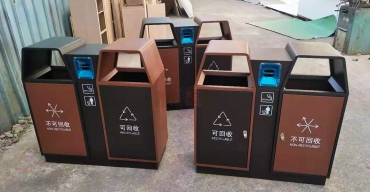 不銹鋼分類垃圾箱定制案例三3